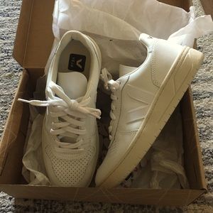 Veja V10 White Leather Sneakers